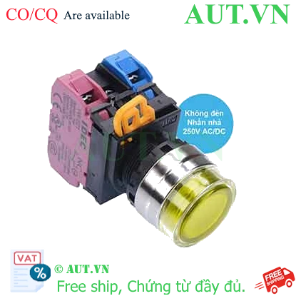 Ảnh của Nút nhấn nhả IDEC YW4L-MF2E11Q0Y D22 1NO+1NC (Vàng)