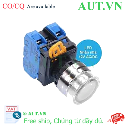 Ảnh của Nút nhấn nhả có đèn IDEC YW4L-MF2E20Q3PW 12VAC/DC D22 2NO (Trắng)