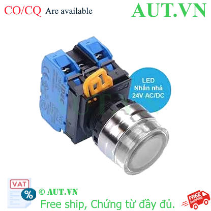 Ảnh của Nút nhấn nhả có đèn IDEC YW4L-MF2E20Q4W 24VAC/DC D22 2NO (Trắng)
