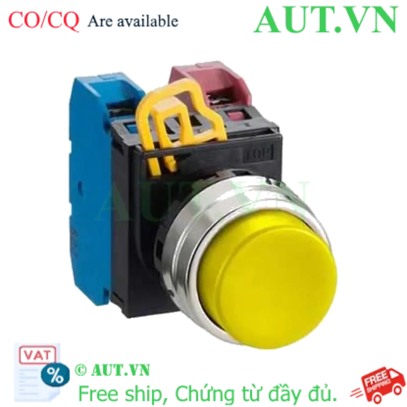 Ảnh của Nút nhấn giữ không đèn IDEC YW4B-A2E11Y D22 1NO+1NC (Vàng)