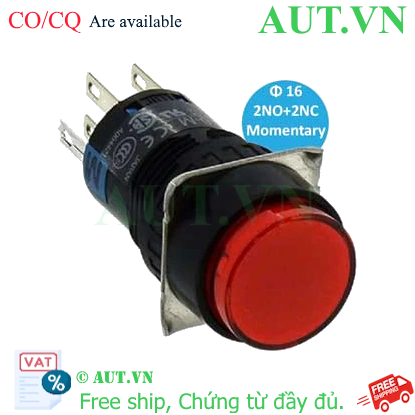 Ảnh của Nút nhấn Idec phi 16 AB6M-M2RC nhấn nhả, không đèn