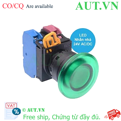 Ảnh của Nút nhấn LED YW1L-M4E11Q4G IDEC, 24VAC/DC, D22, mới