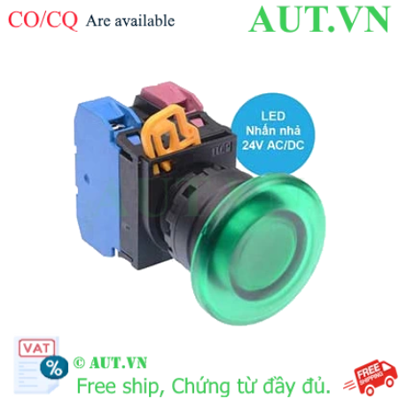Ảnh của Nút nhấn LED YW1L-M4E11Q4G IDEC, 24VAC/DC, D22, mới