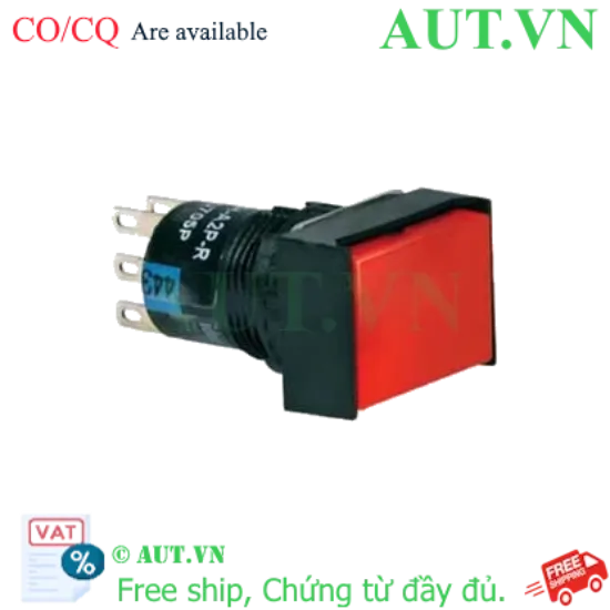 Ảnh của Nút nhấn nhả có đèn 24V AL6H-M24RC Idec D16, màu đỏ