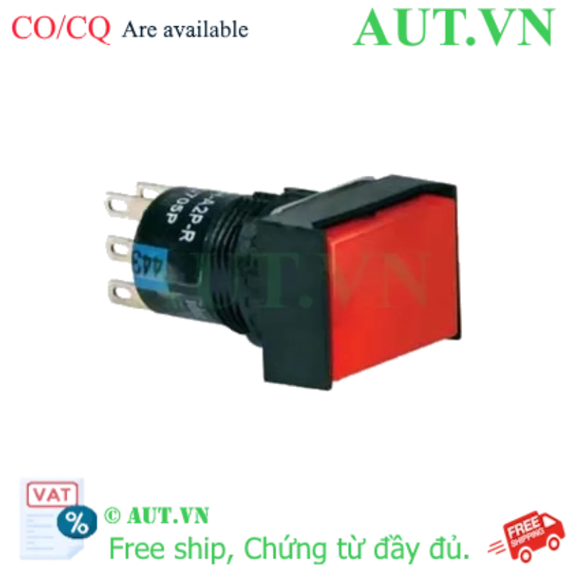 Ảnh của Nút nhấn nhả có đèn 24V AL6H-M24RC Idec D16, màu đỏ