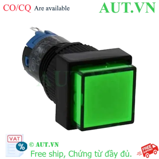 Ảnh của Nút nhấn nhả có đèn IDEC AL2Q-M21PG 2.9VDC D12 2NO+2NC (Xanh)