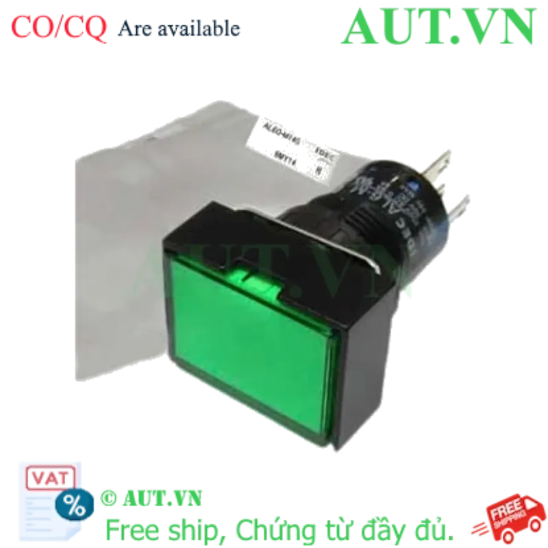 Ảnh của Nút nhấn nhả có đèn IDEC AL6G-M14G 24VAC/DC D16 1NO+1NC (Xanh)