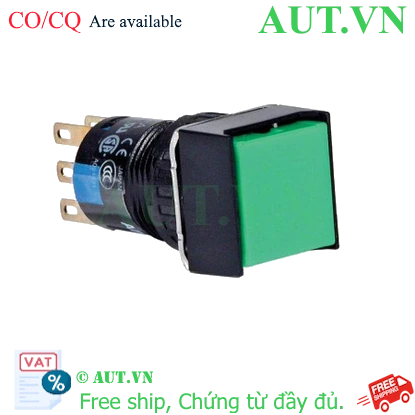 Ảnh của Nút nhấn nhả có đèn IDEC AL6Q-M14G 24VAC/DC D16 1NO+1NC (Xanh)