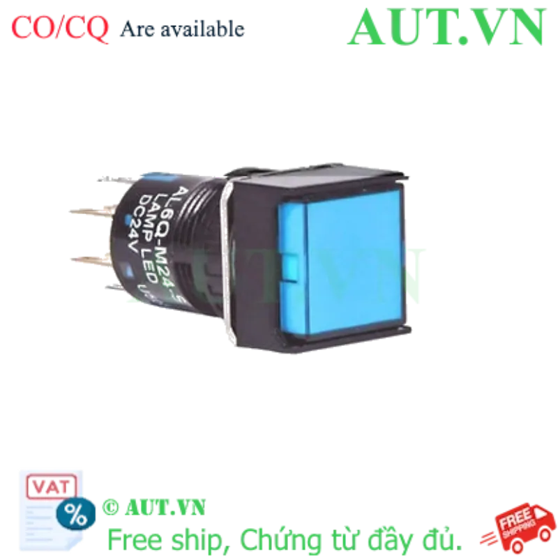 Ảnh của Nút nhấn nhả có đèn IDEC AL6Q-M24SC 24VAC/DC D16 2NO+2NC (Xanh)