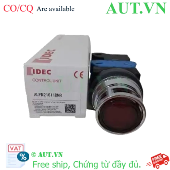 Ảnh của Nút nhấn nhả có đèn IDEC ALFN21611DNR 110VAC D30 1NO+1NC (Đỏ)