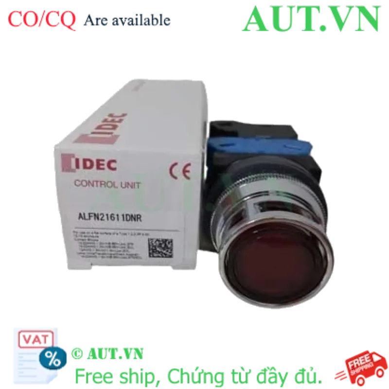 Ảnh của Nút nhấn nhả có đèn IDEC ALFN21611DNR 110VAC D30 1NO+1NC (Đỏ)