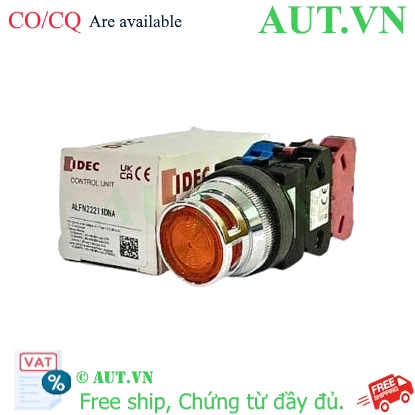 Ảnh của Nút nhấn nhả có đèn IDEC ALFN22211DNA 24VAC/DC D30 1NO+1NC (Hổ phách)