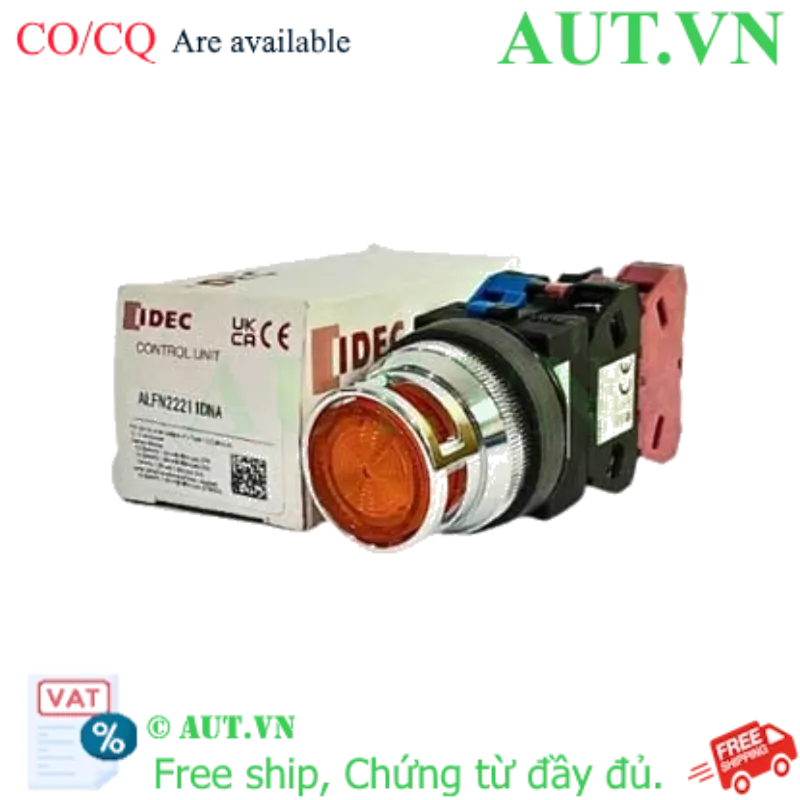 Ảnh của Nút nhấn nhả có đèn IDEC ALFN22211DNA 24VAC/DC D30 1NO+1NC (Hổ phách)