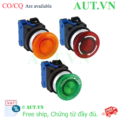 Ảnh của Nút nhấn nhả có đèn IDEC ALFN22211DNA-MAU 24VAC/DC D30 1NO+1NC (Hổ phách)