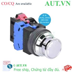 Ảnh của Nút nhấn nhả có đèn IDEC ALFN22211DNPW 24VAC/DC D30 1NO+1NC (Trắng)