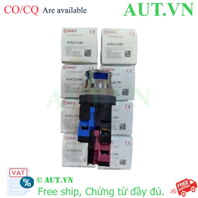 Ảnh của Nút nhấn nhả có đèn IDEC ALFN22211DNS 24VAC/DC D30 1NO+1NC (Xanh)