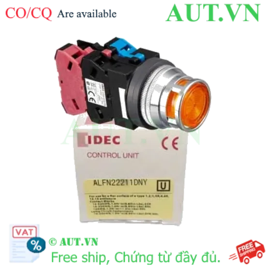 Ảnh của Nút nhấn nhả có đèn IDEC ALFN22211DNY 24VAC/DC D30 1NO+1NC (Vàng)