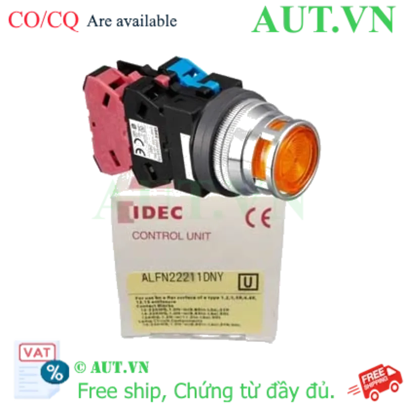 Ảnh của Nút nhấn nhả có đèn IDEC ALFN22211DNY 24VAC/DC D30 1NO+1NC (Vàng)