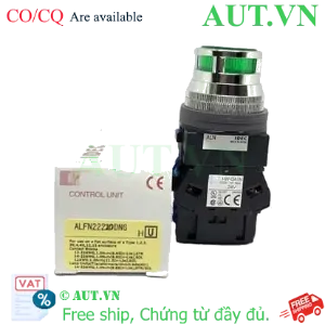 Ảnh của Nút nhấn nhả có đèn IDEC ALFN22220DNG 24VAC/DC D30 2NO (Xanh)