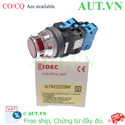 Ảnh của Nút nhấn nhả có đèn IDEC ALFN22220DNR 110-220VAC D25 1NO+1NC (Đỏ)