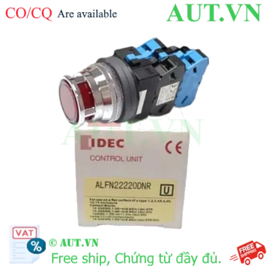 Ảnh của Nút nhấn nhả có đèn IDEC ALFN22220DNR 110-220VAC D25 1NO+1NC (Đỏ)
