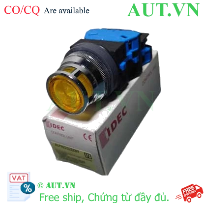 Ảnh của Nút nhấn nhả có đèn IDEC ALFN22220DNY 24VAC/DC D30 2NO (Vàng)