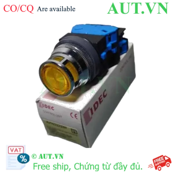 Ảnh của Nút nhấn nhả có đèn IDEC ALFN22220DNY 24VAC/DC D30 2NO (Vàng)
