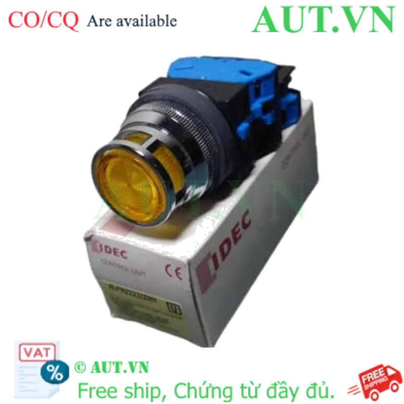 Ảnh của Nút nhấn nhả có đèn IDEC ALFN22220DNY 24VAC/DC D30 2NO (Vàng)