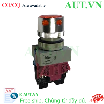 Ảnh của Nút nhấn nhả có đèn IDEC ALFW22211DA 24VAC/DC D22 1NO+1NC (Hổ phách)