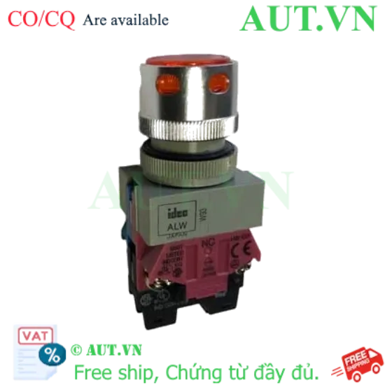 Ảnh của Nút nhấn nhả có đèn IDEC ALFW22211DA 24VAC/DC D22 1NO+1NC (Hổ phách)