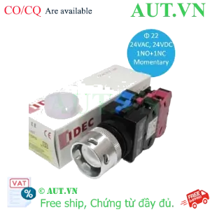 Ảnh của Nút nhấn nhả có đèn IDEC ALFW22211DPW 24VAC/DC D22 1NO+1NC (Trắng)