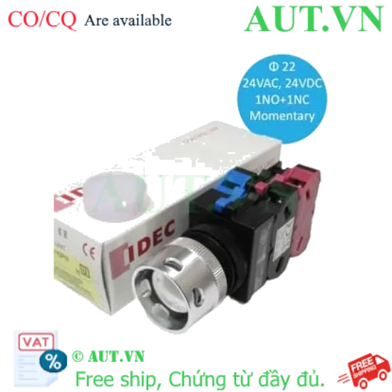 Ảnh của Nút nhấn nhả có đèn IDEC ALFW22211DPW 24VAC/DC D22 1NO+1NC (Trắng)