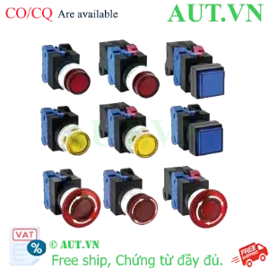 Ảnh của Nút nhấn nhả có đèn IDEC ALFW22622DS-MAU 220VAC D22 2NO+2NC (Xanh)