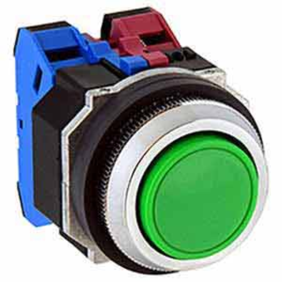 Ảnh của Nút nhấn nhả không đèn IDEC ABD122NG D30 2NO+2NC (Xanh)