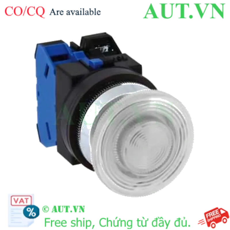 Ảnh của Nút nhấn nhả có đèn IDEC ALN31611DNPW 110VAC D30 1NO+1NC (Trắng)