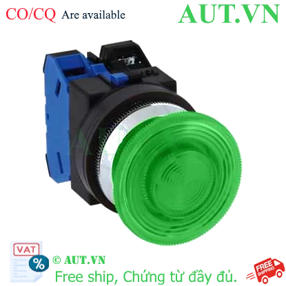 Ảnh của Nút nhấn nhả có đèn IDEC ALN32611DNG 220VAC D30 1NO+1NC (Xanh)