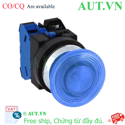 Ảnh của Nút nhấn nhả có đèn IDEC ALN32611DNS 220VAC D30 1NO+1NC (Xanh)