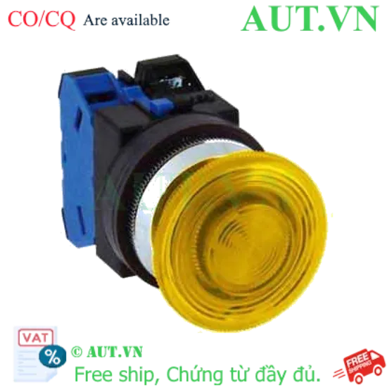 Ảnh của Nút nhấn nhả có đèn IDEC ALN32611DNY 220VAC D30 1NO+1NC (Vàng)