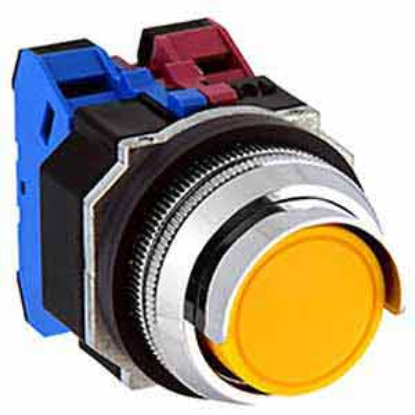 Ảnh của Nút nhấn giữ không đèn IDEC AOGD222NY D30 2NO+2NC (Vàng)