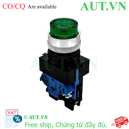 Ảnh của Nút nhấn nhả có đèn IDEC ALW22211DG 24VAC/DC D22 1NO+1NC (Xanh)