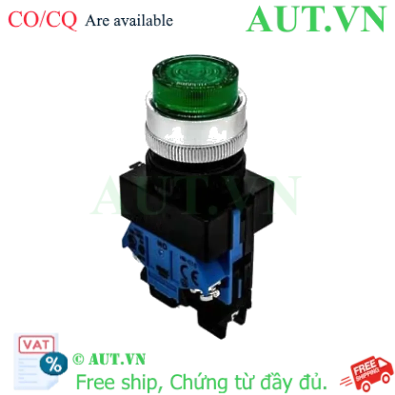 Ảnh của Nút nhấn nhả có đèn IDEC ALW22211DG 24VAC/DC D22 1NO+1NC (Xanh)
