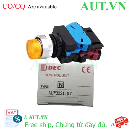 Ảnh của Nút nhấn nhả có đèn IDEC ALW22211DY 24VAC/DC D22 1NO+1NC (Vàng)