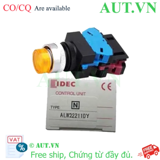 Ảnh của Nút nhấn nhả có đèn IDEC ALW22211DY 24VAC/DC D22 1NO+1NC (Vàng)