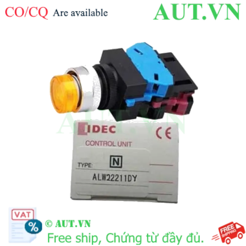 Ảnh của Nút nhấn nhả có đèn IDEC ALW22211DY 24VAC/DC D22 1NO+1NC (Vàng)