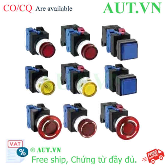 Ảnh của Nút nhấn nhả có đèn IDEC ALW2B2622DA 220VAC D22 2NO+2NC (Hổ phách)
