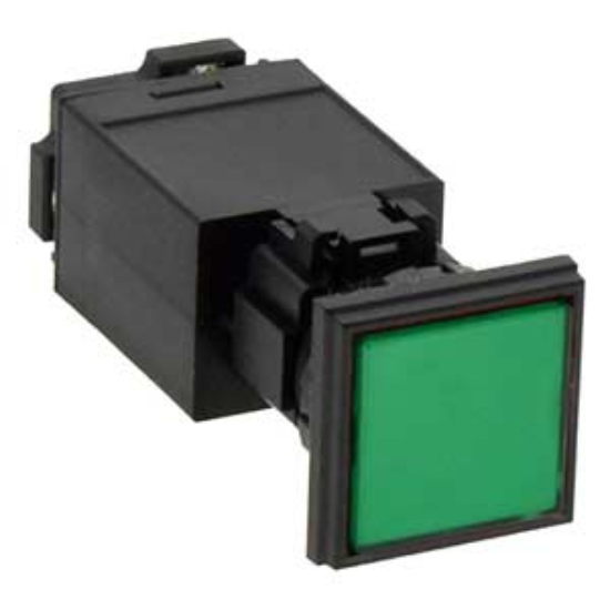 Ảnh của Đèn báo màu xanh lá cây HW2P-1T2G Idec phi 22 hình vuông