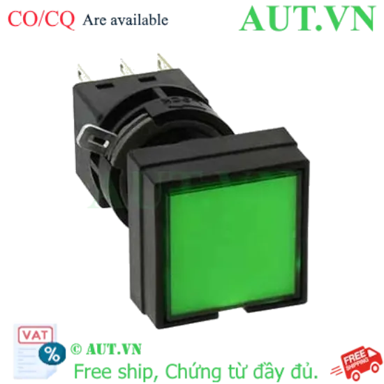 Ảnh của Nút nhấn nhả có đèn IDEC HA4L-M1C24G 24VAC/DC D16 2NO+2NC (Xanh)
