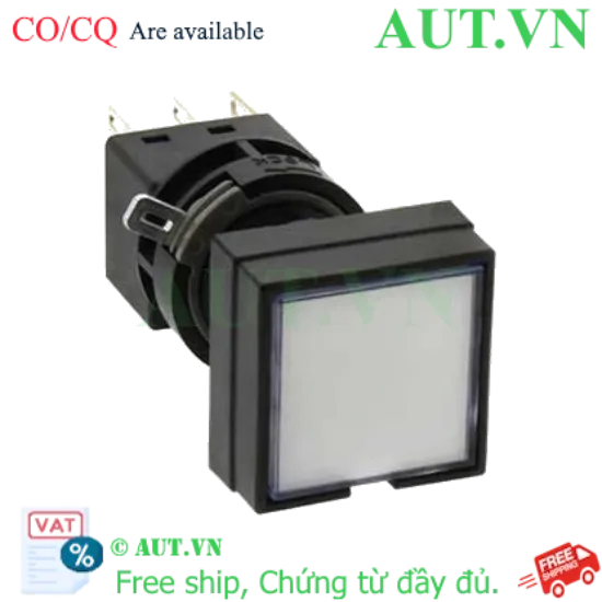 Ảnh của Nút nhấn nhả có đèn IDEC HA4L-M1C64PW 24VAC/DC D16 2NO+2NC (Trắng)