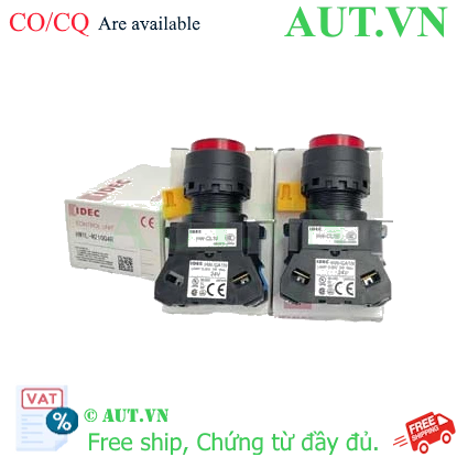 Ảnh của Nút nhấn nhả có đèn IDEC HW1L-M210Q4R 24VAC/DC D22 1NO (Đỏ)