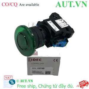 Ảnh của Nút nhấn nhả có đèn IDEC HW1L-M410Q4G 24VAC/DC D22 1NO (Xanh lá)